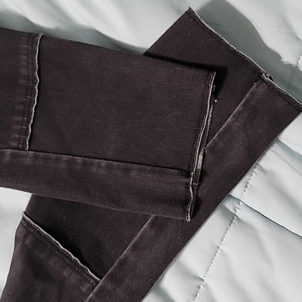 LIOR Paris 'Star' Faded Black Raw Hem Patchwork Jean-ish Leggings Women's 4 - Picture 10 of 10